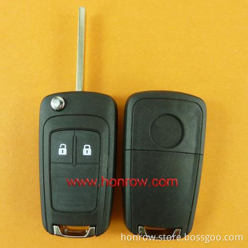 Buick 2 button modified remote key blank flip key fob with Hu100 key blade